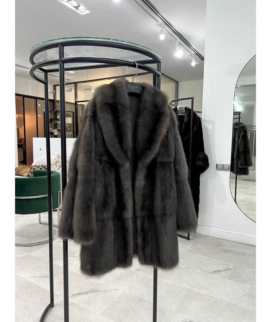 WANGER Коричневая меховая шуба, фото 7