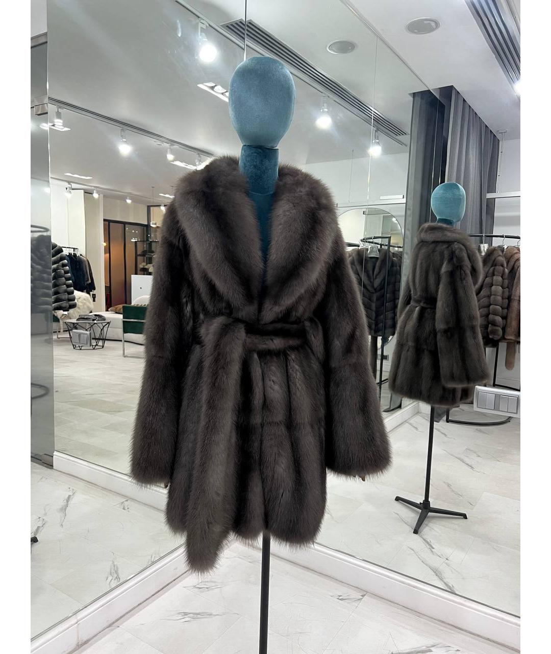 WANGER Коричневая меховая шуба, фото 4