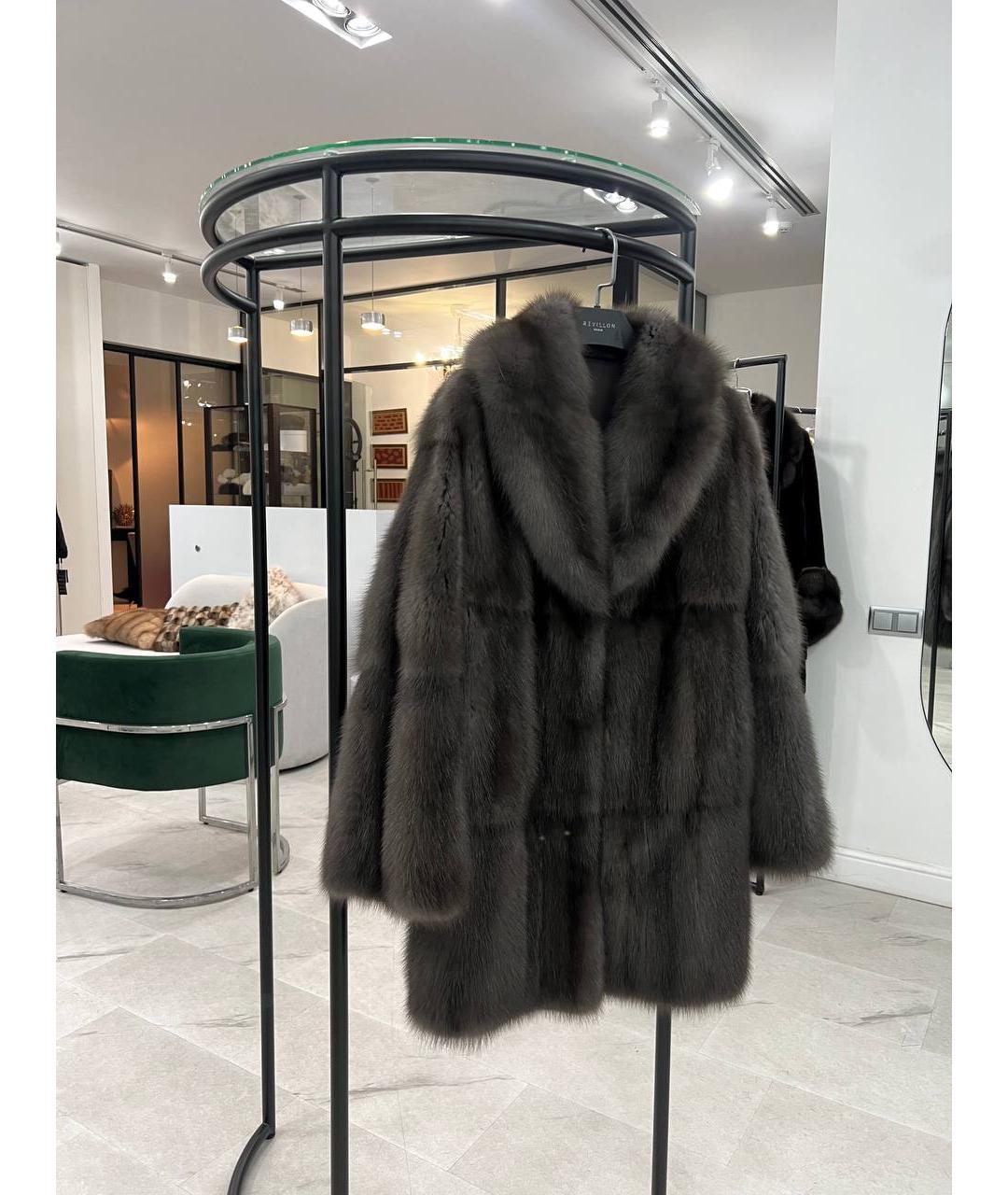 WANGER Коричневая меховая шуба, фото 5