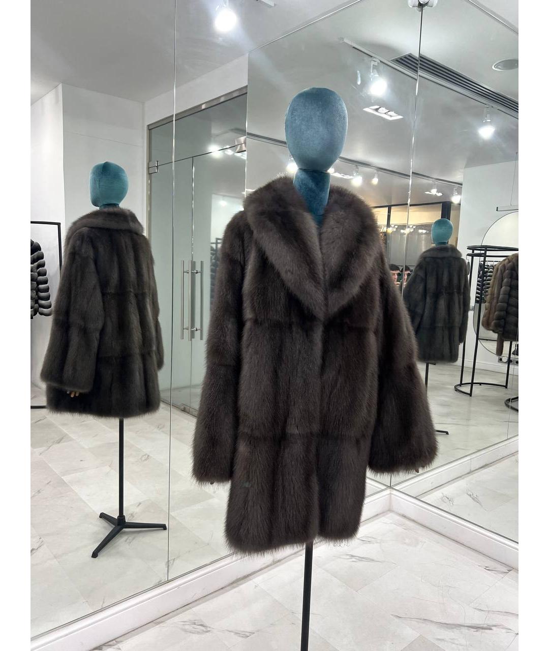 WANGER Коричневая меховая шуба, фото 3