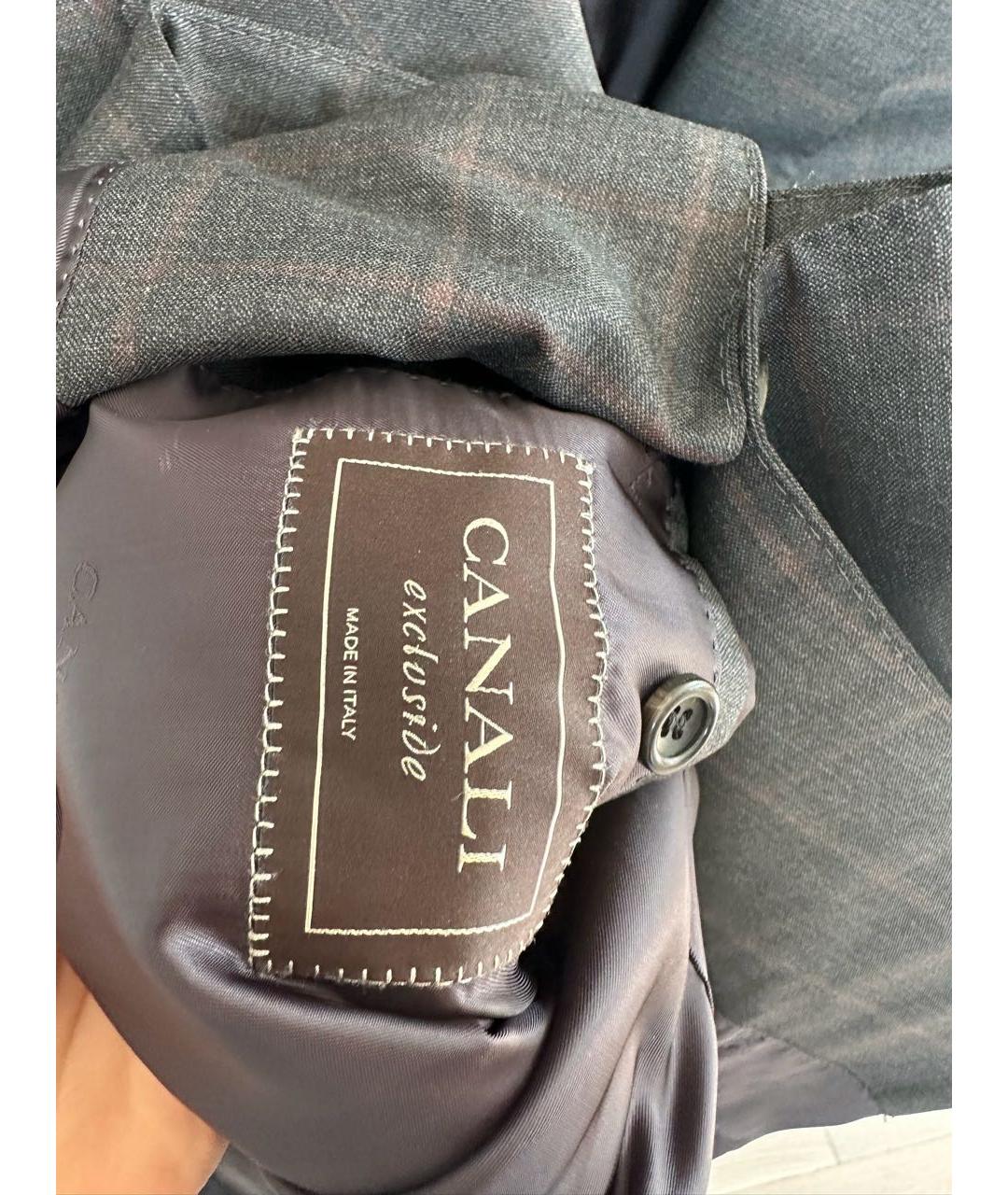 CANALI Серый костюм-тройка, фото 3