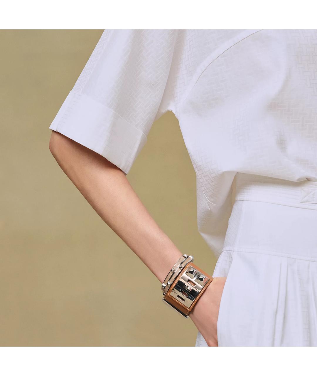 HERMES Белая хлопковая блузы, фото 4