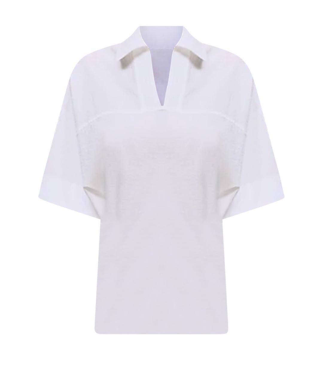 HERMES Белая хлопковая рубашка, фото 1