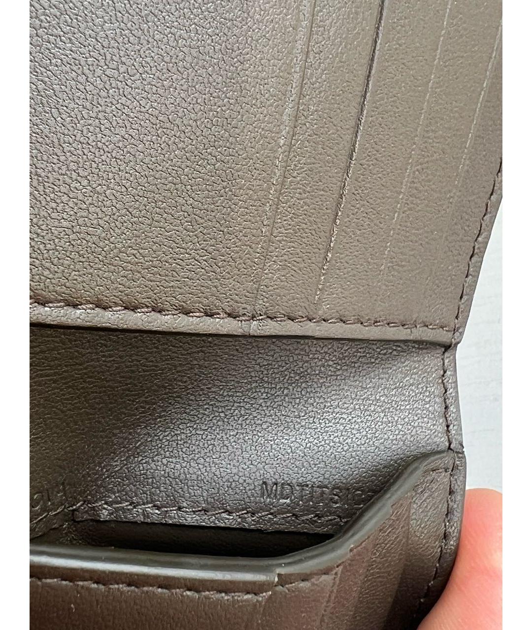 BURBERRY Зеленый кожаный кошелек, фото 4