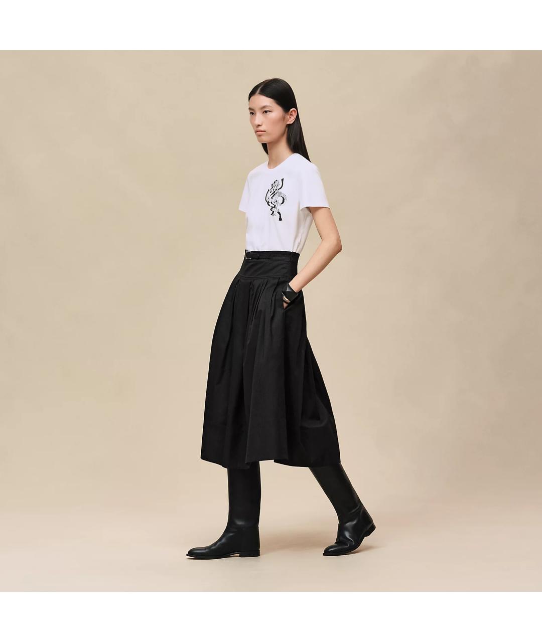 HERMES Белая хлопковая футболка, фото 2