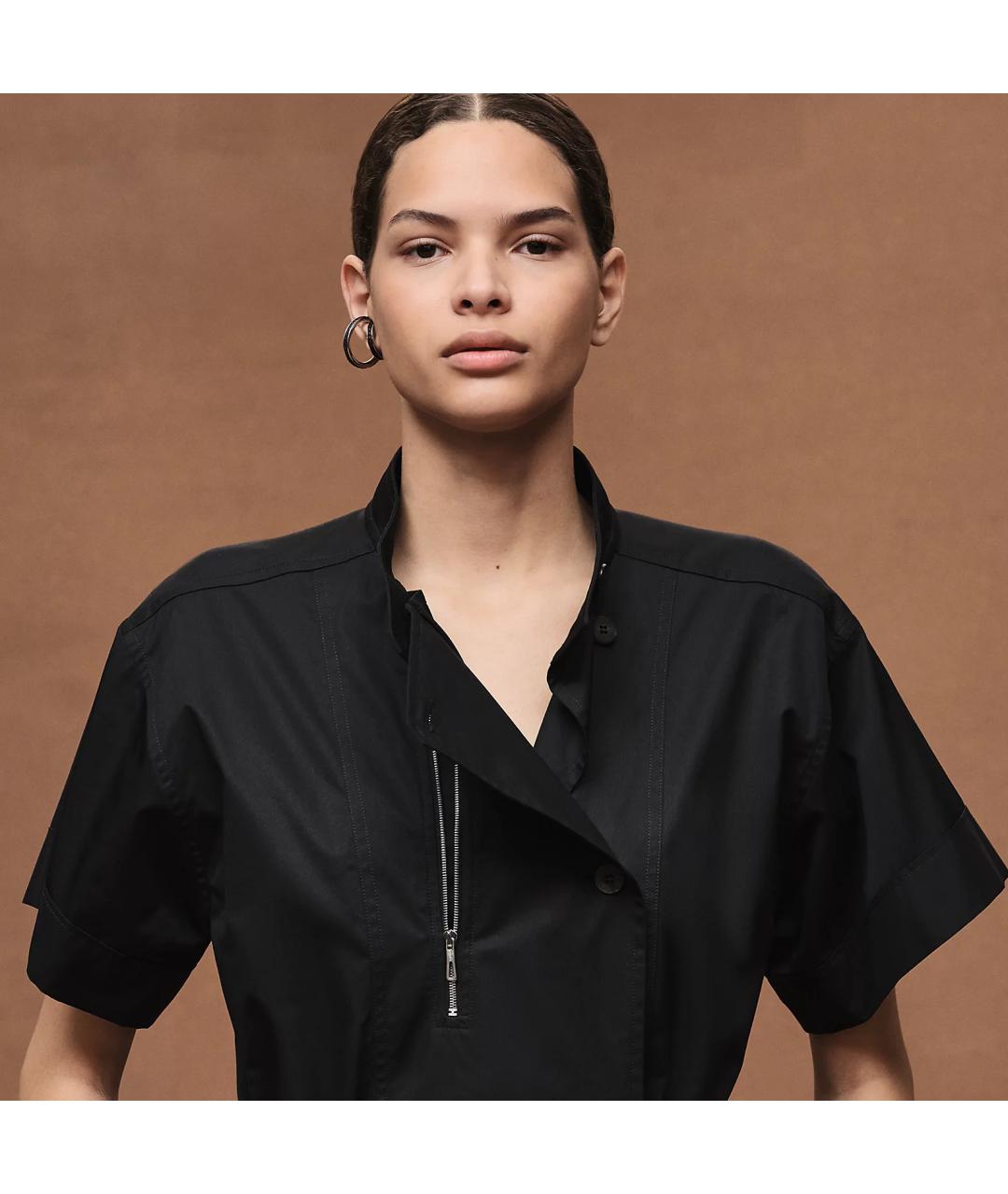 HERMES Черная хлопковая рубашка, фото 5