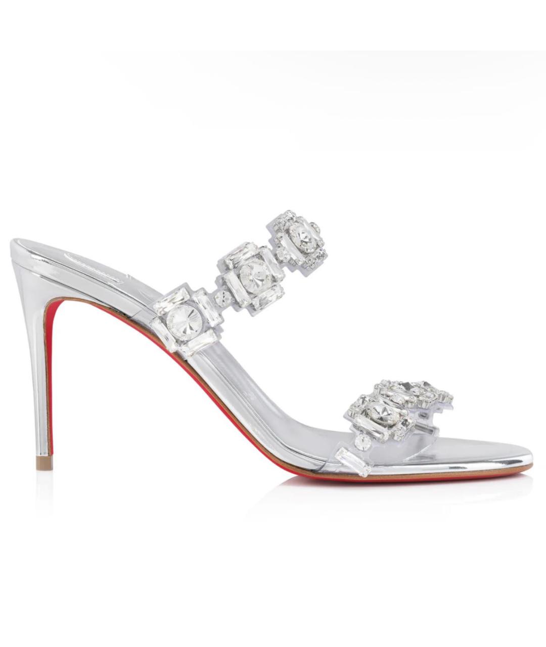 CHRISTIAN LOUBOUTIN Серебряные босоножки, фото 2