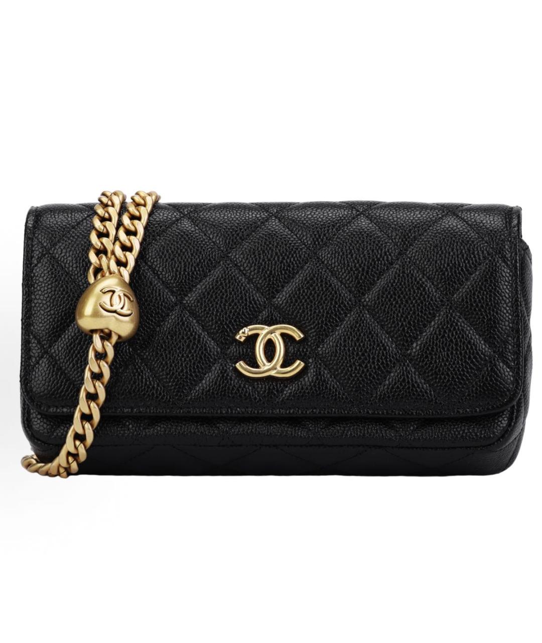 CHANEL Черная кожаная сумка через плечо, фото 9