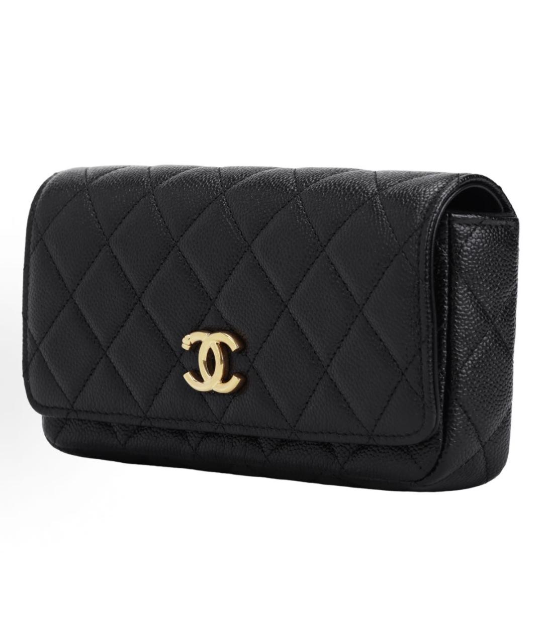 CHANEL Черная кожаная сумка через плечо, фото 2