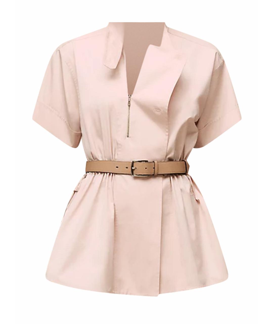 HERMES Розовая хлопковая рубашка, фото 1