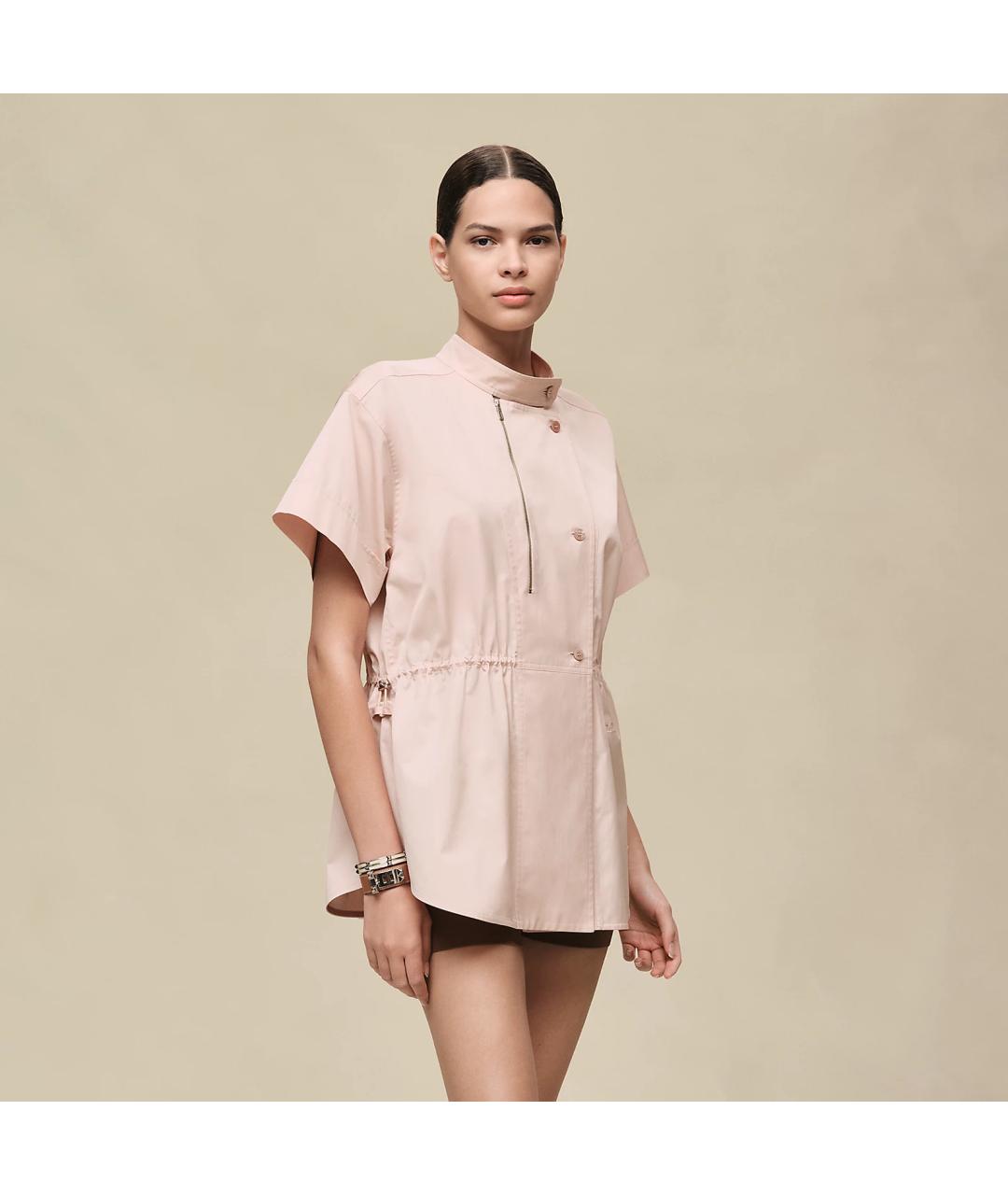 HERMES Розовая хлопковая рубашка, фото 2