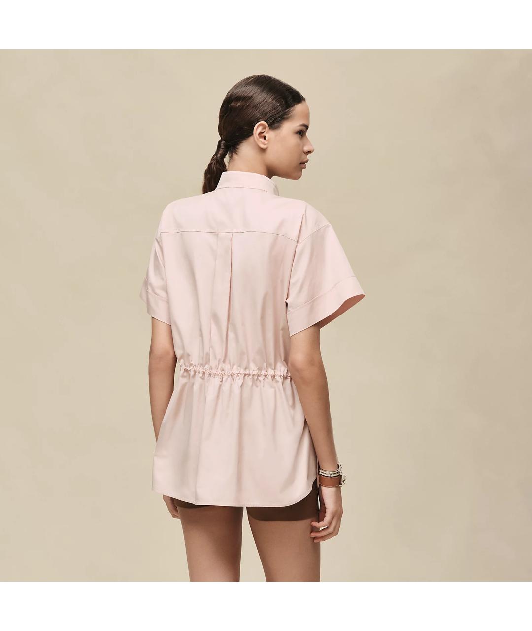 HERMES Розовая хлопковая рубашка, фото 3