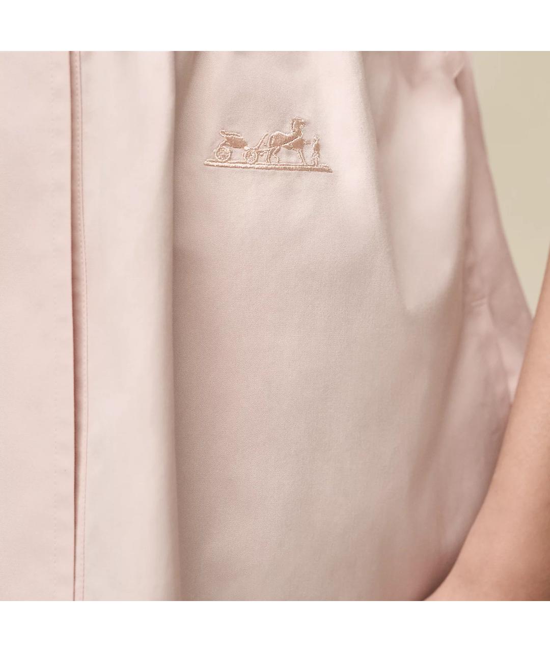 HERMES Розовая хлопковая рубашка, фото 6