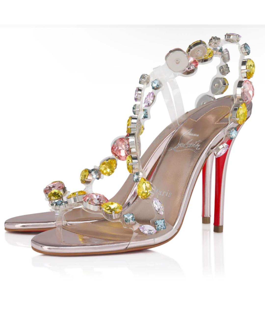 CHRISTIAN LOUBOUTIN Серебряные босоножки, фото 2