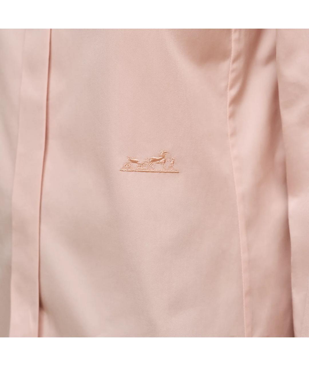 HERMES Розовая хлопковая рубашка, фото 5