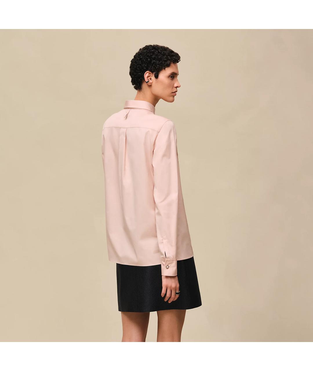 HERMES Розовая хлопковая рубашка, фото 3