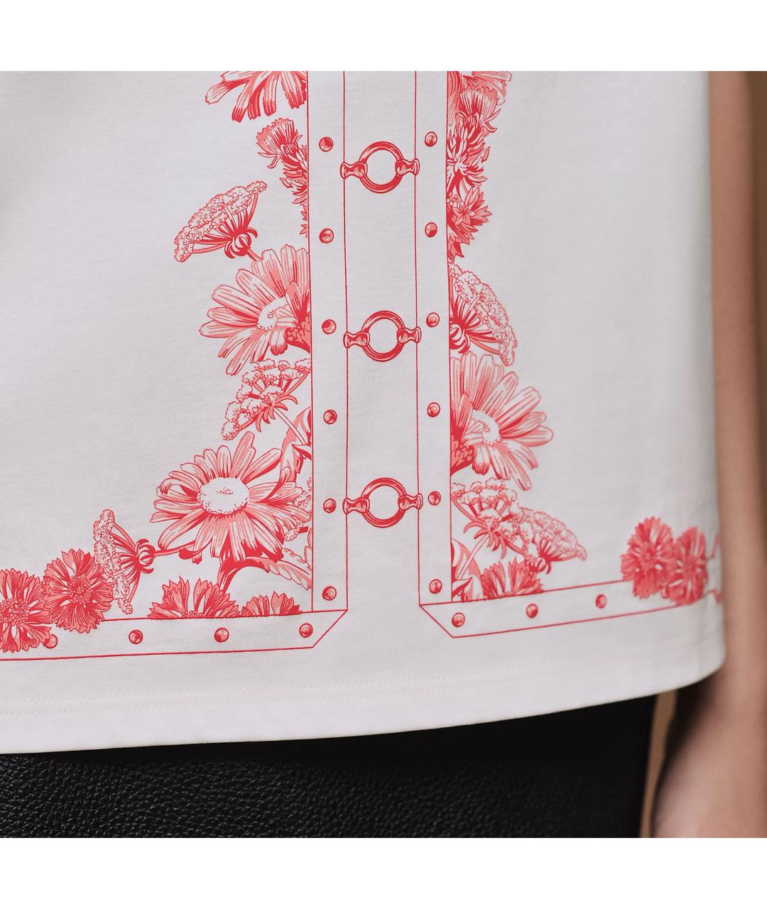 HERMES Белая хлопковая футболка, фото 4