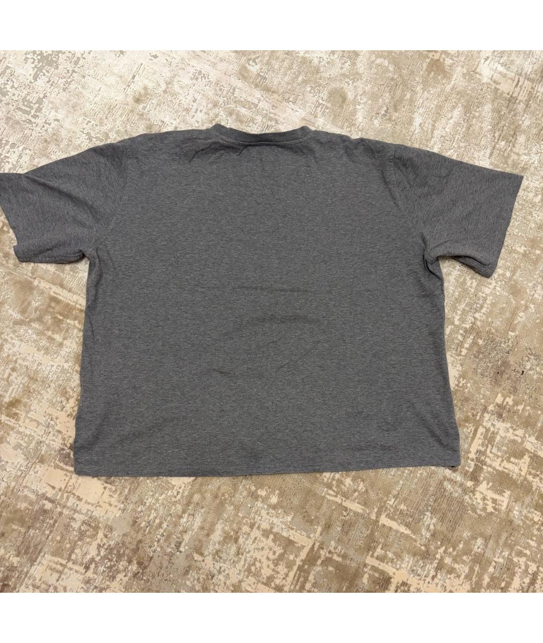 HERMES Серая хлопковая футболка, фото 3