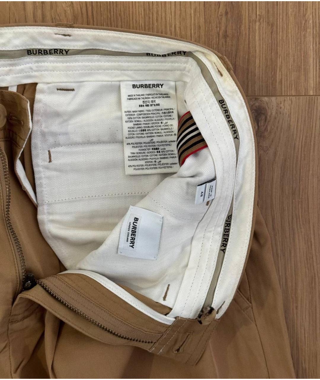 BURBERRY Бежевые хлопковые шорты, фото 3