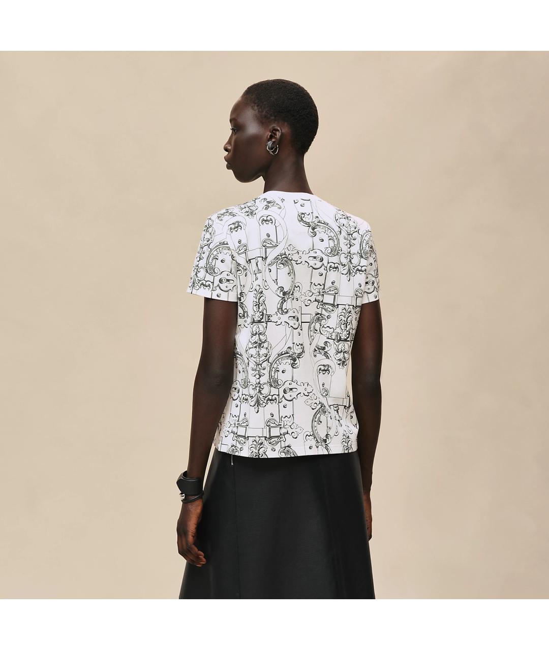 HERMES Белая хлопковая футболка, фото 3