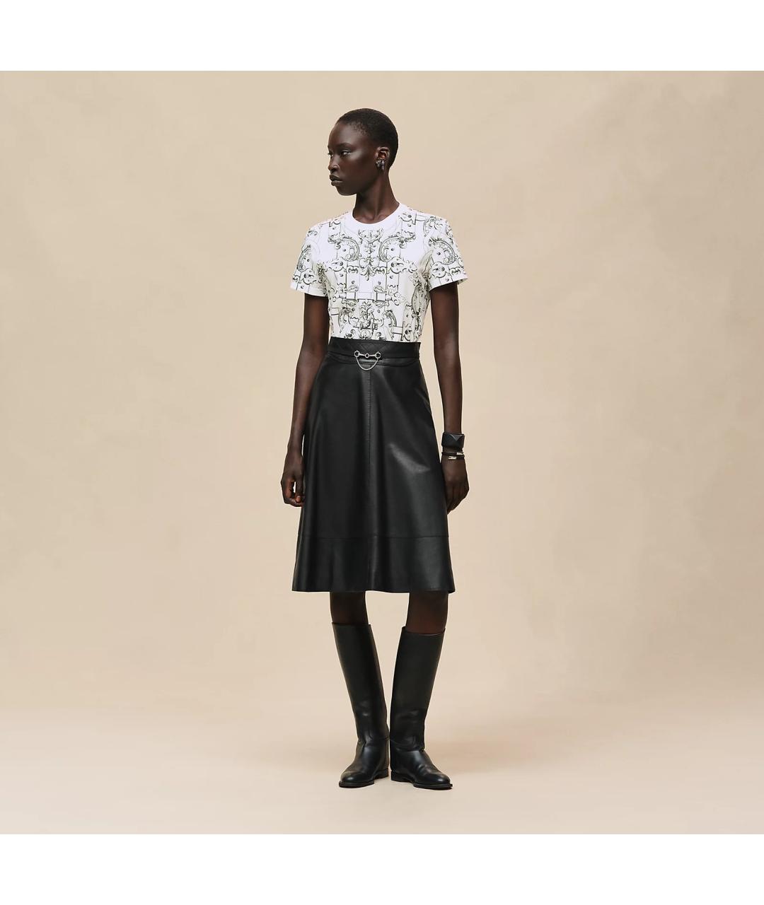 HERMES Белая хлопковая футболка, фото 2