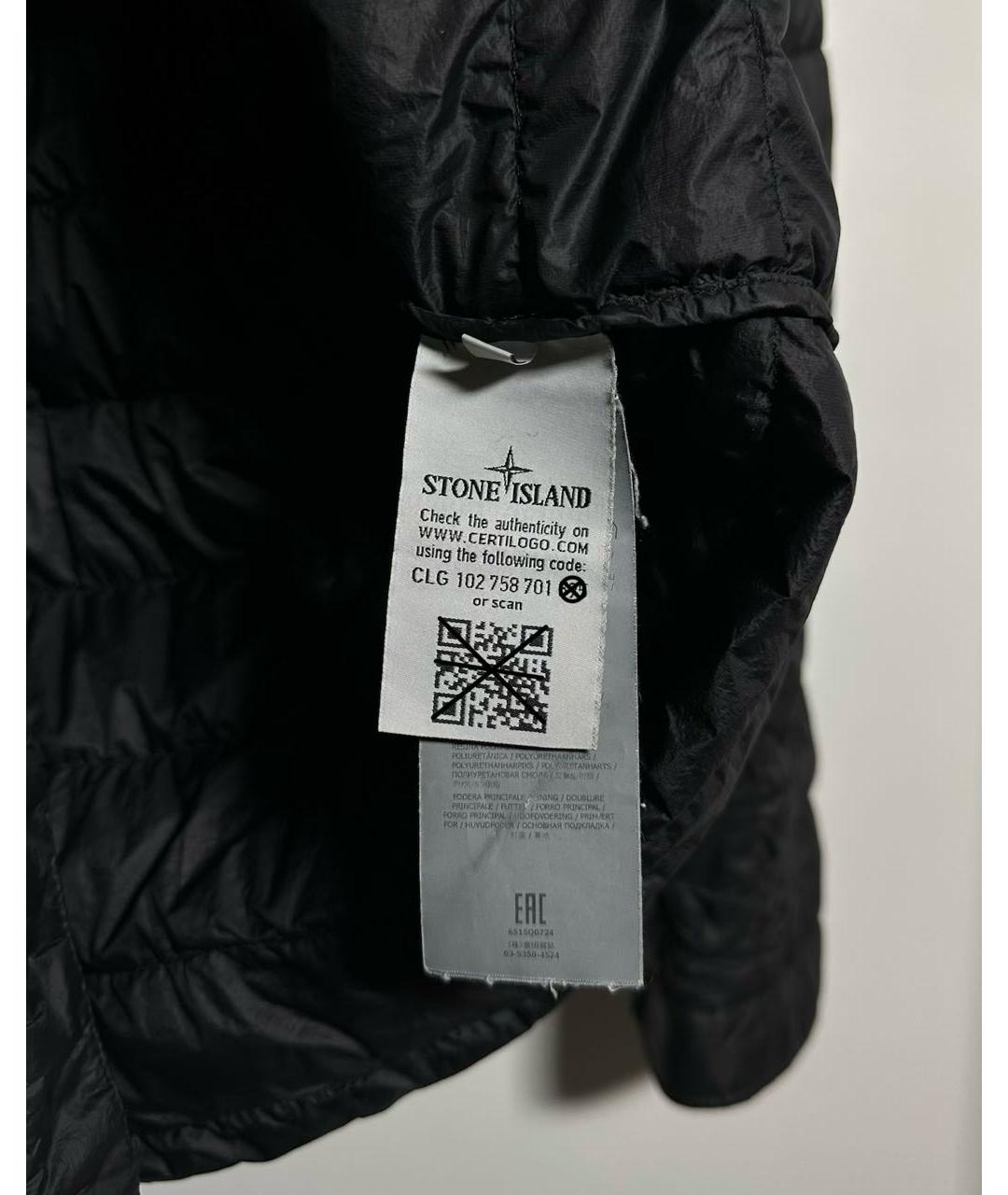 STONE ISLAND Черная полиамидовая куртка, фото 7