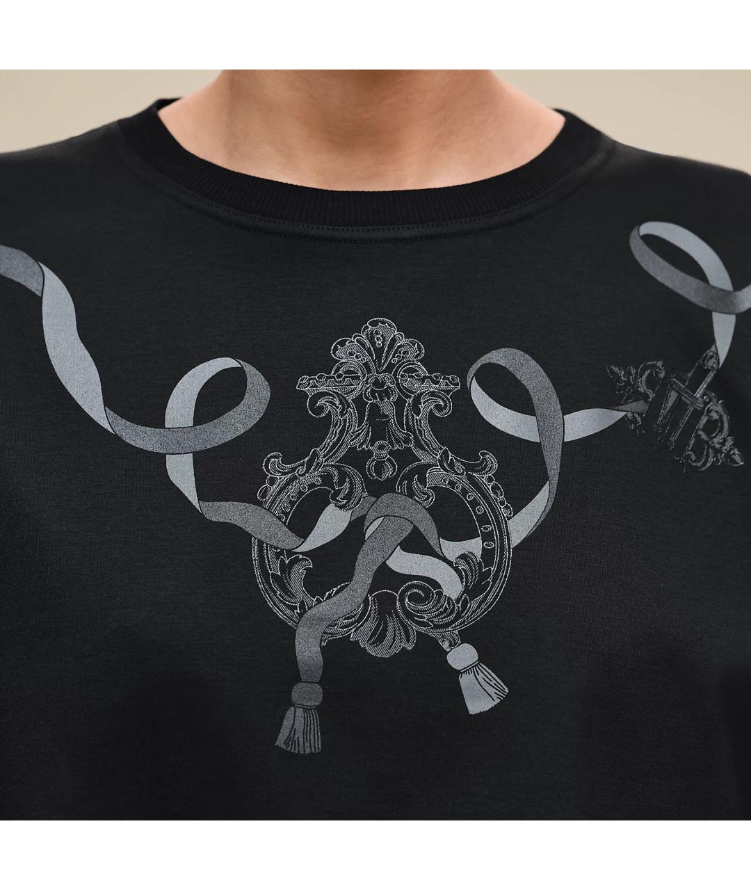 HERMES Черная хлопковая футболка, фото 4