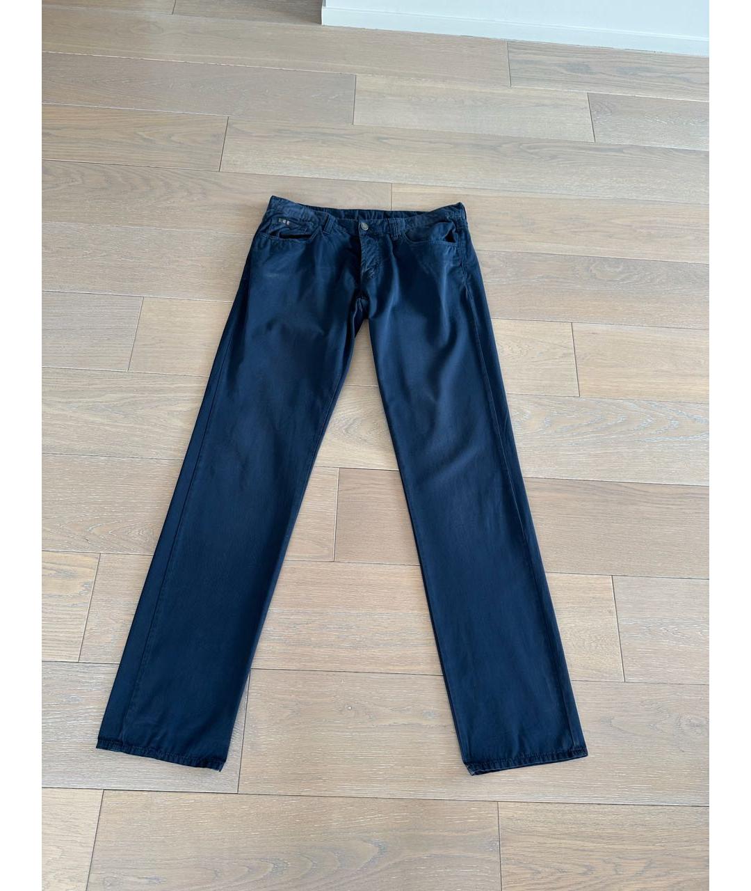 ICEBERG Синие замшевые повседневные брюки, фото 4