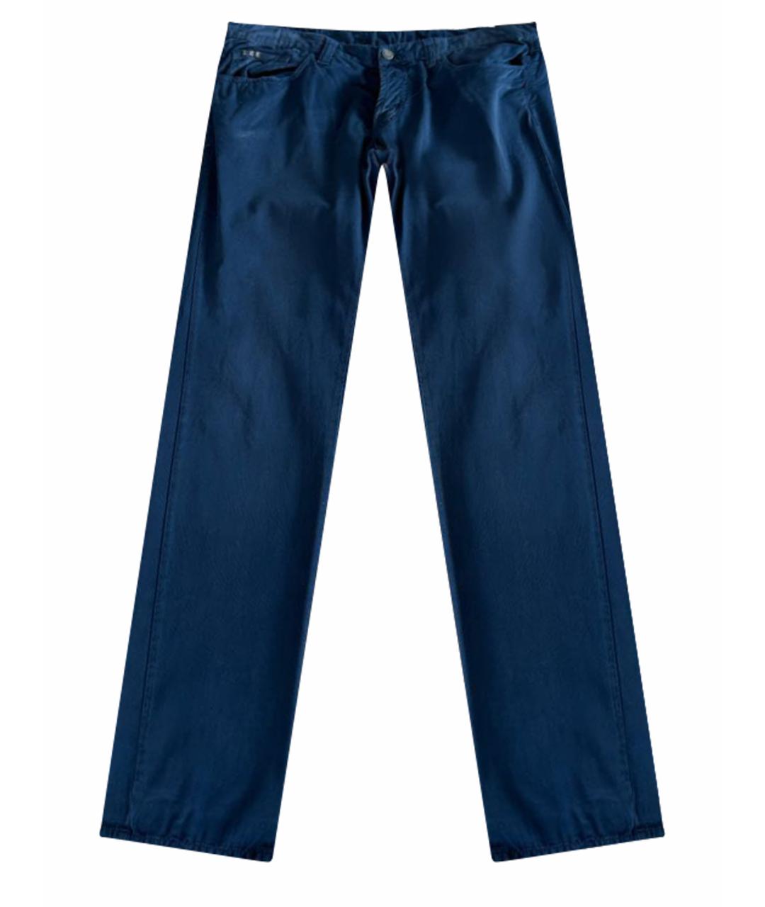 ICEBERG Синие замшевые повседневные брюки, фото 1