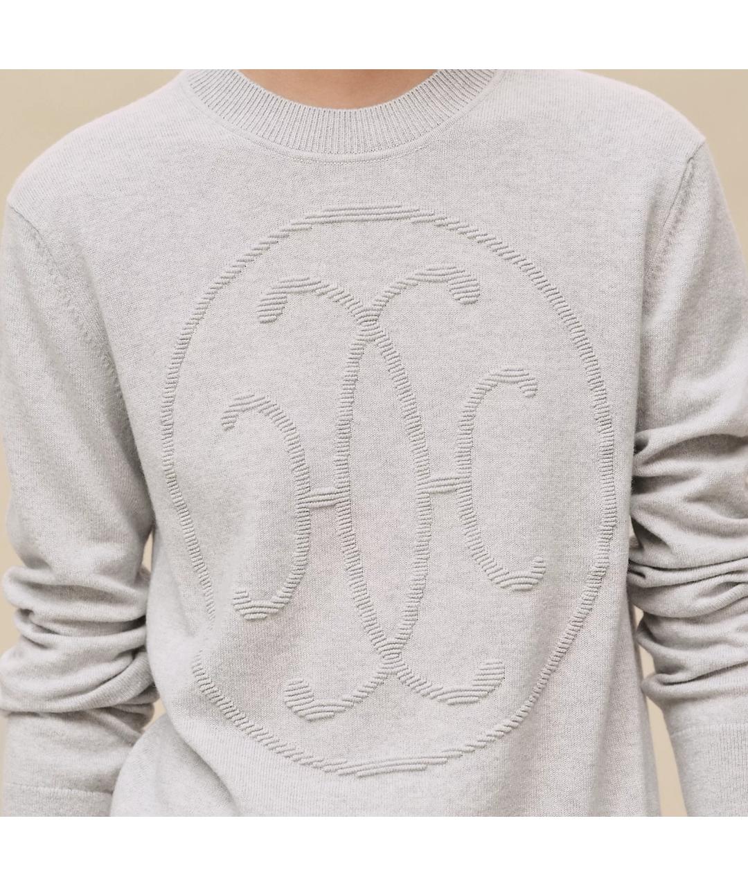 HERMES Серый кашемировый джемпер / свитер, фото 5