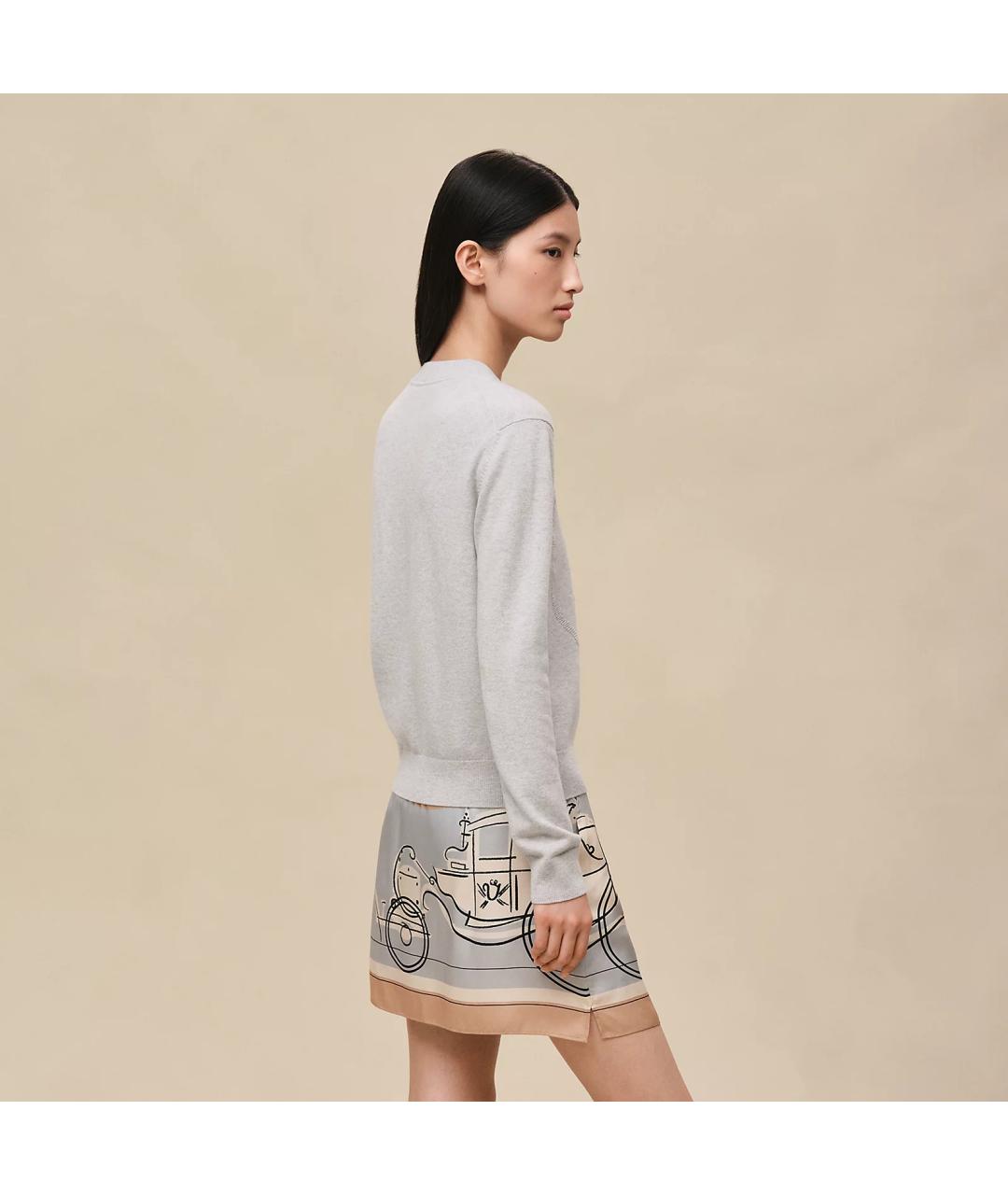 HERMES Серый кашемировый джемпер / свитер, фото 3