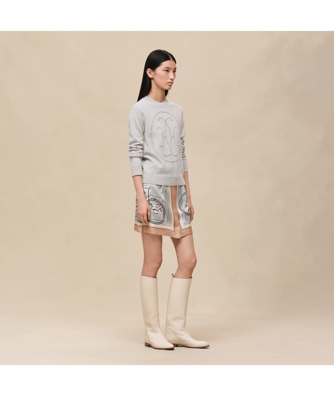 HERMES Серый кашемировый джемпер / свитер, фото 6