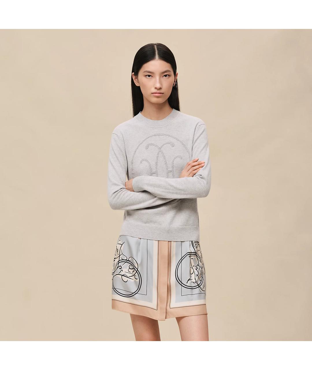 HERMES Серый кашемировый джемпер / свитер, фото 2