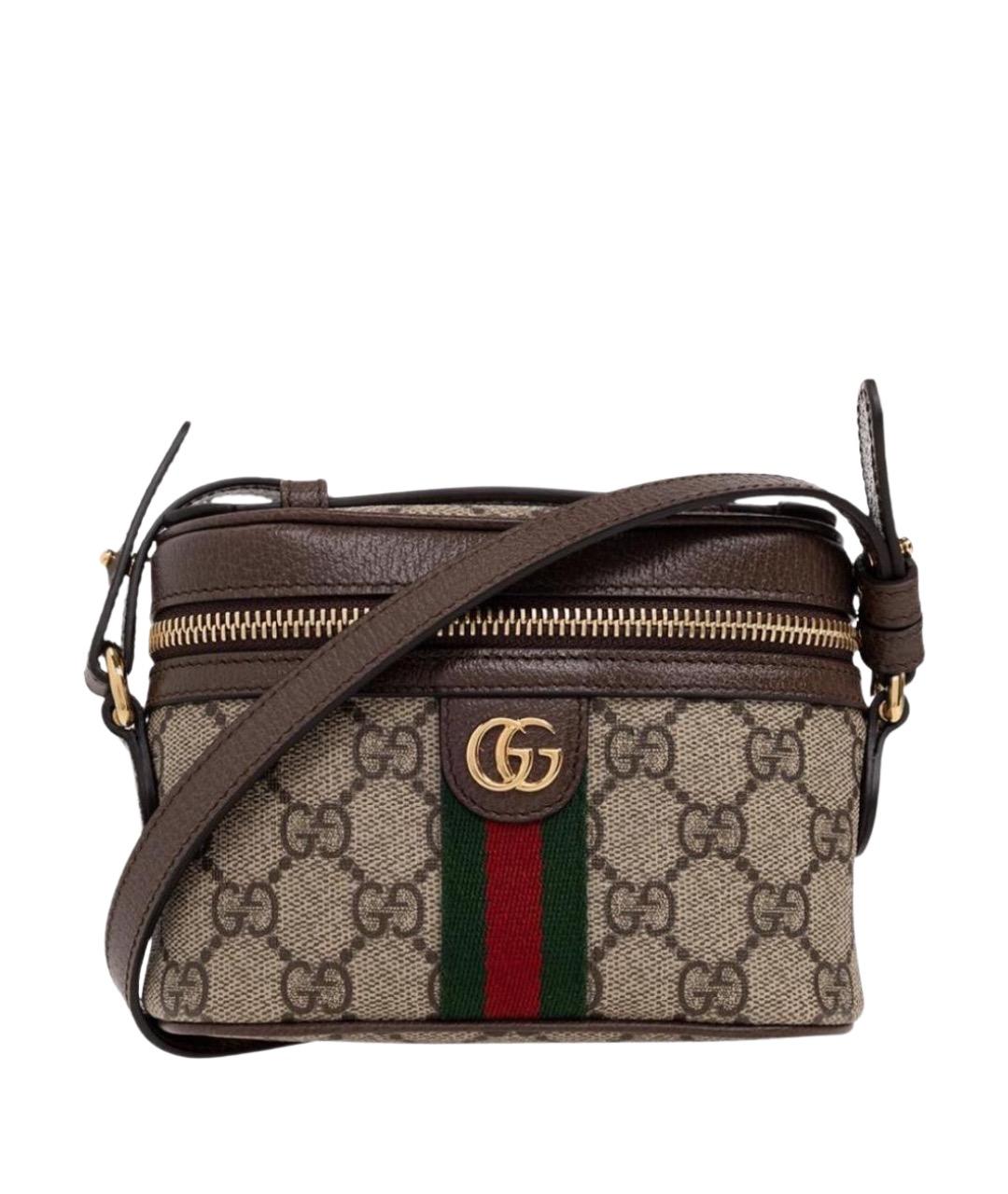 GUCCI Коричневая сумка с короткими ручками, фото 1