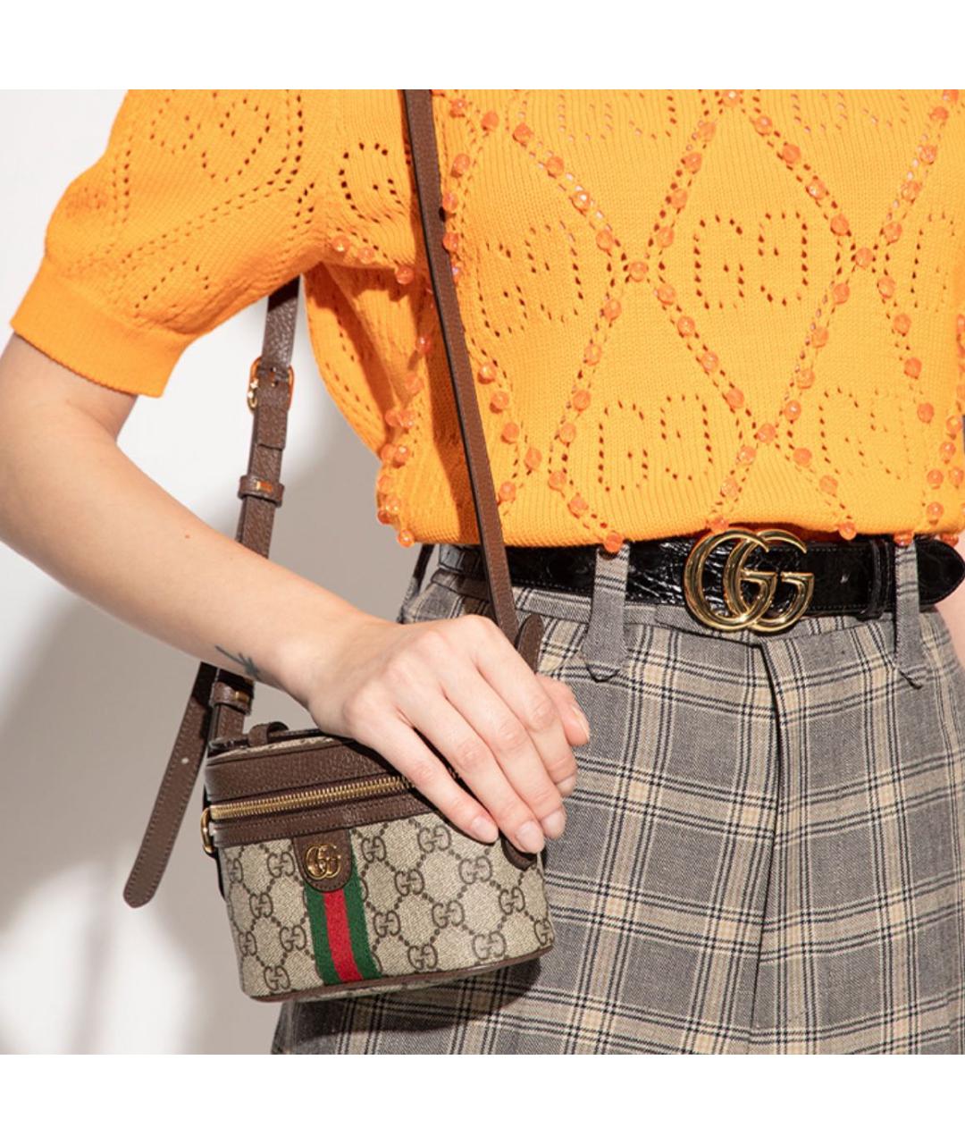 GUCCI Коричневая сумка с короткими ручками, фото 4