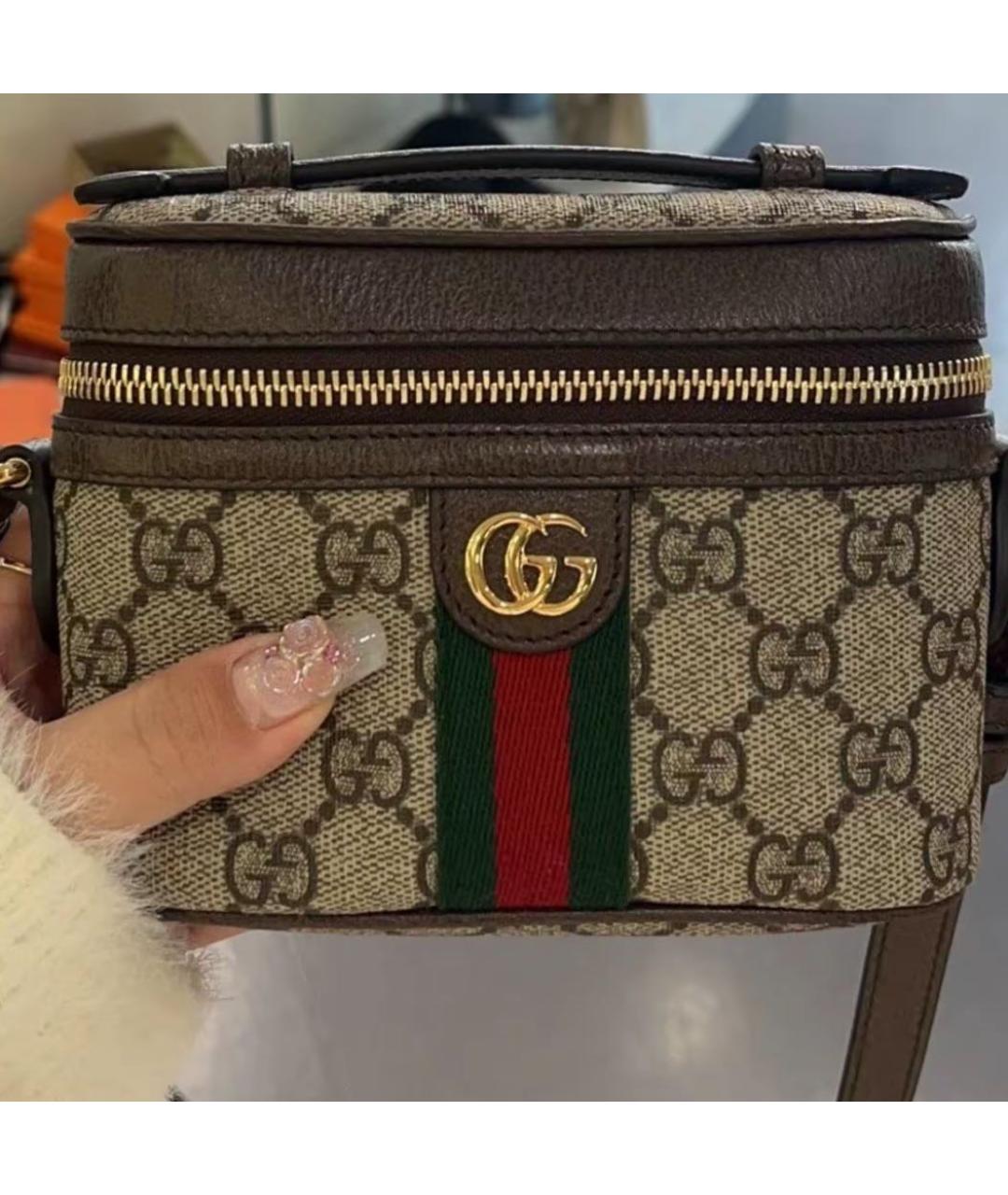GUCCI Коричневая сумка с короткими ручками, фото 5