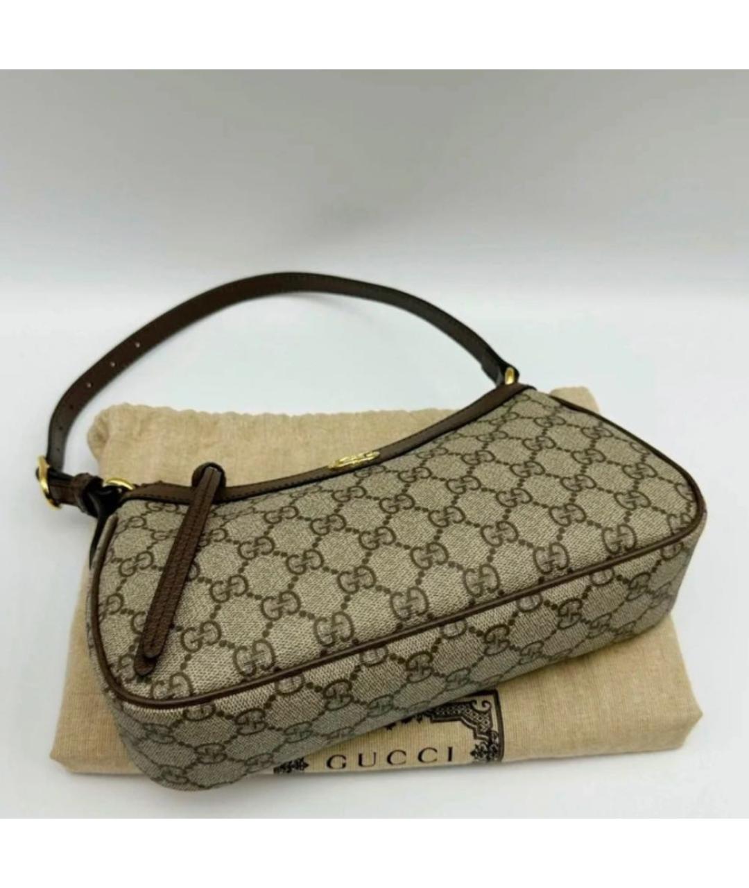 GUCCI Коричневая сумка с короткими ручками, фото 5