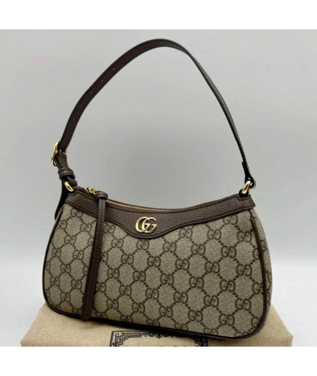 GUCCI Коричневая сумка с короткими ручками, фото 4