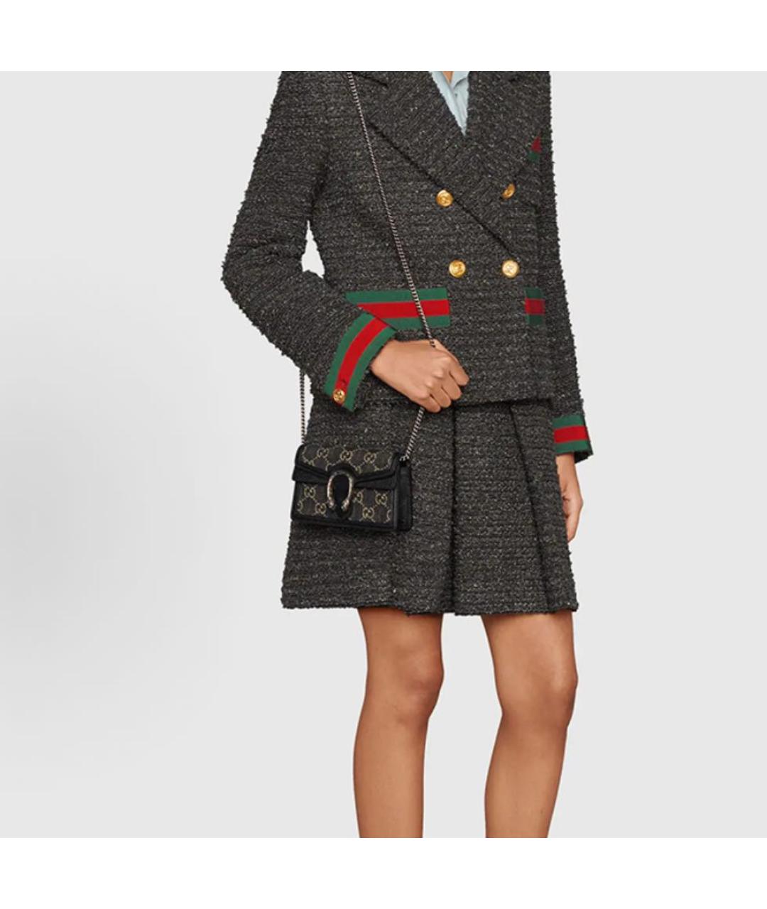 GUCCI Черная деним сумка через плечо, фото 4