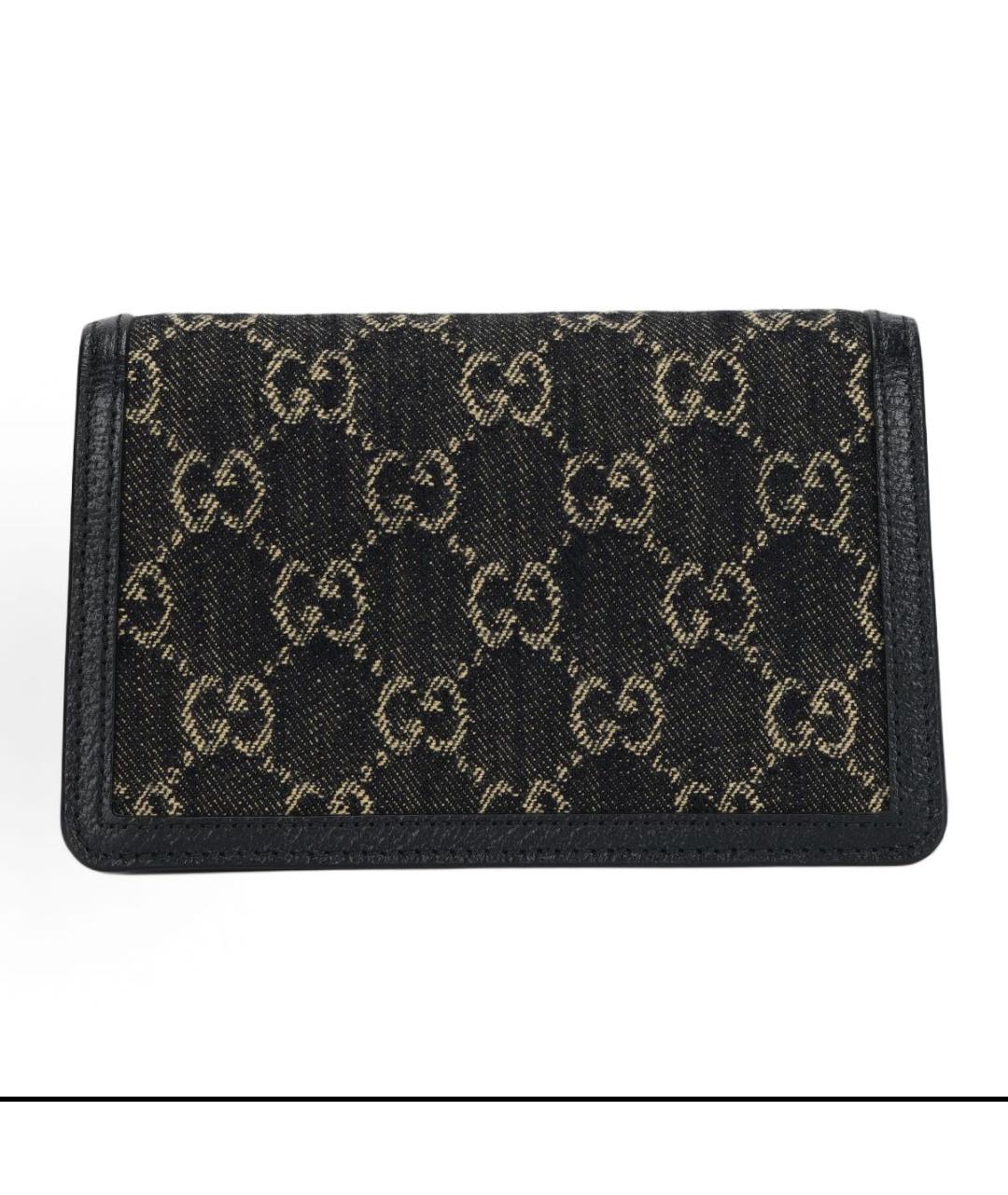 GUCCI Черная деним сумка через плечо, фото 3