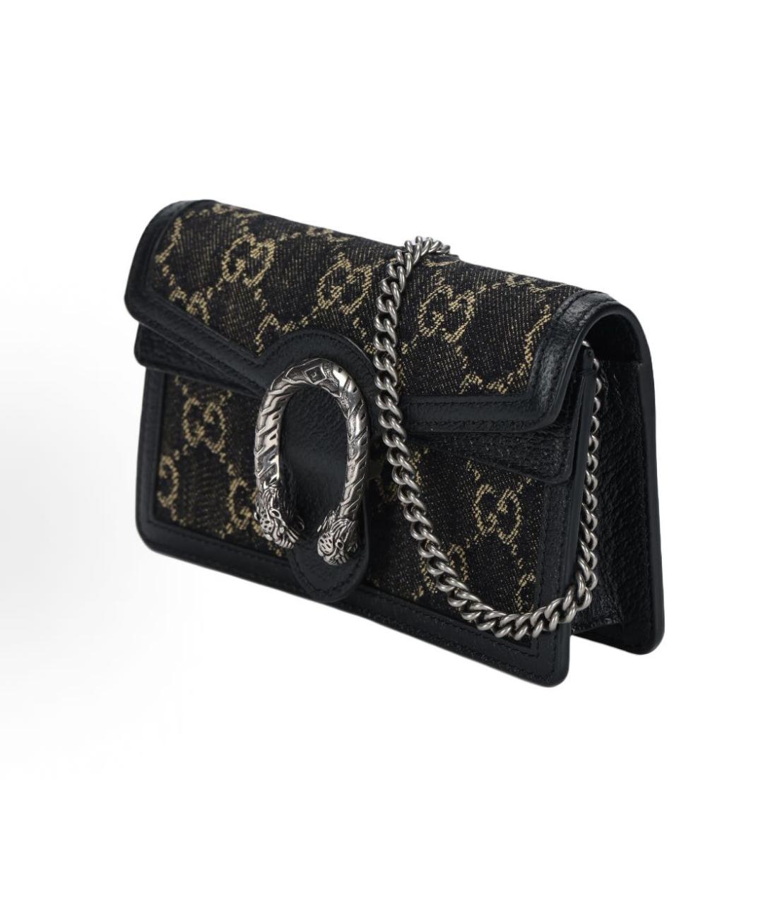 GUCCI Черная деним сумка через плечо, фото 2