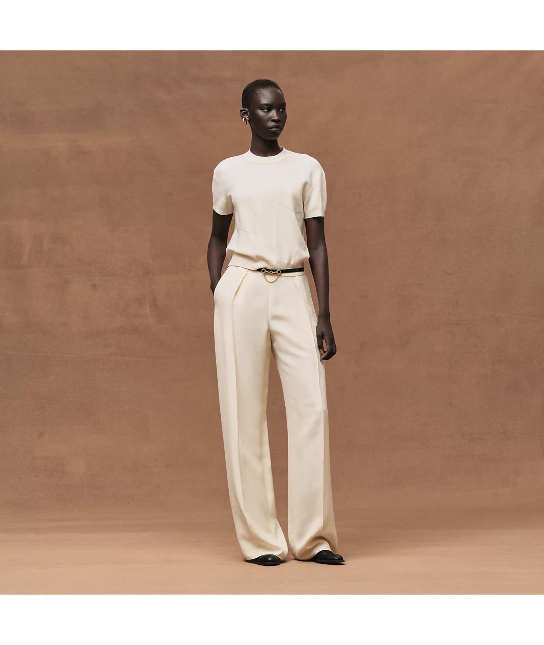 HERMES Бежевый кашемировый джемпер / свитер, фото 2