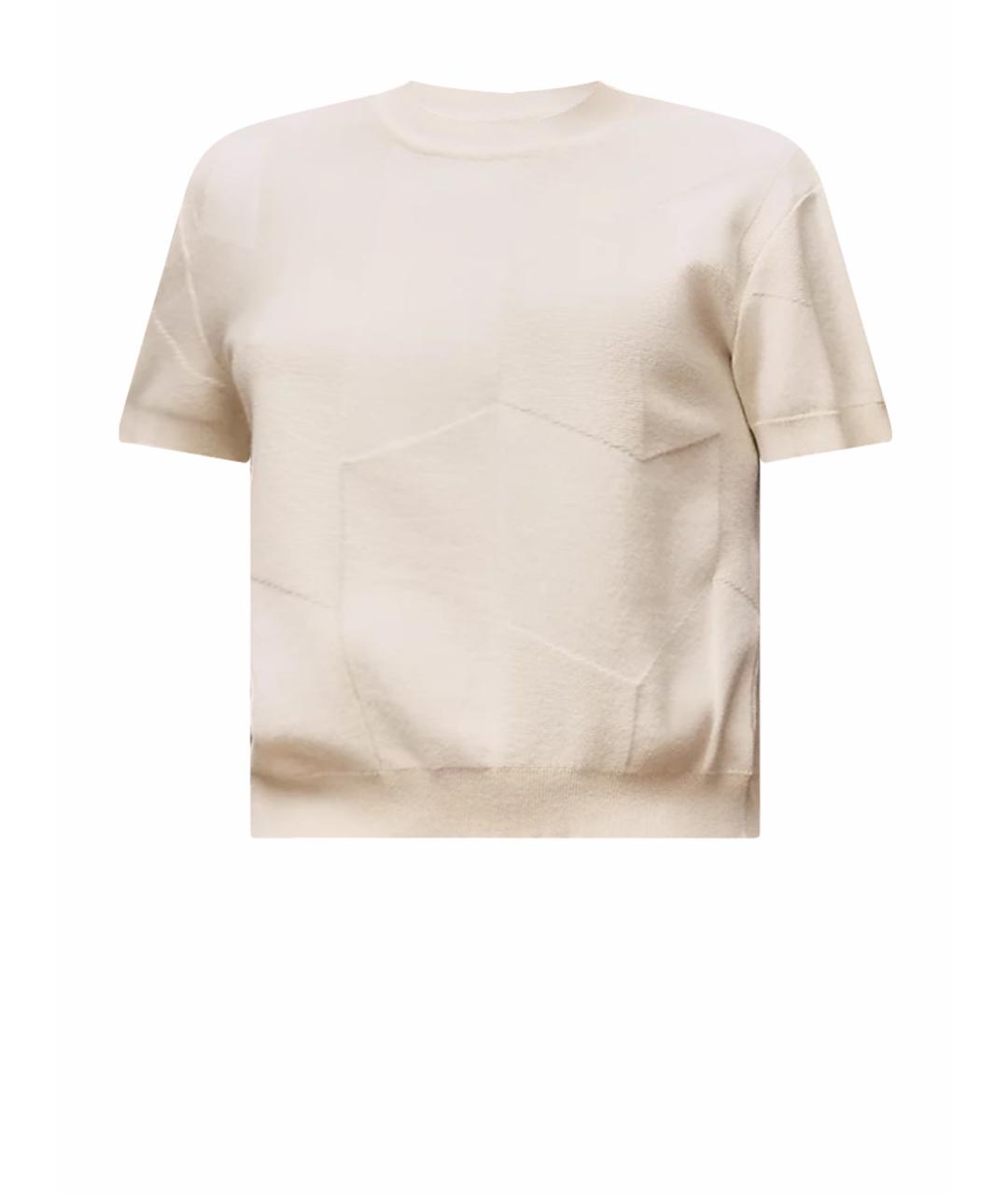 HERMES Бежевый кашемировый джемпер / свитер, фото 1