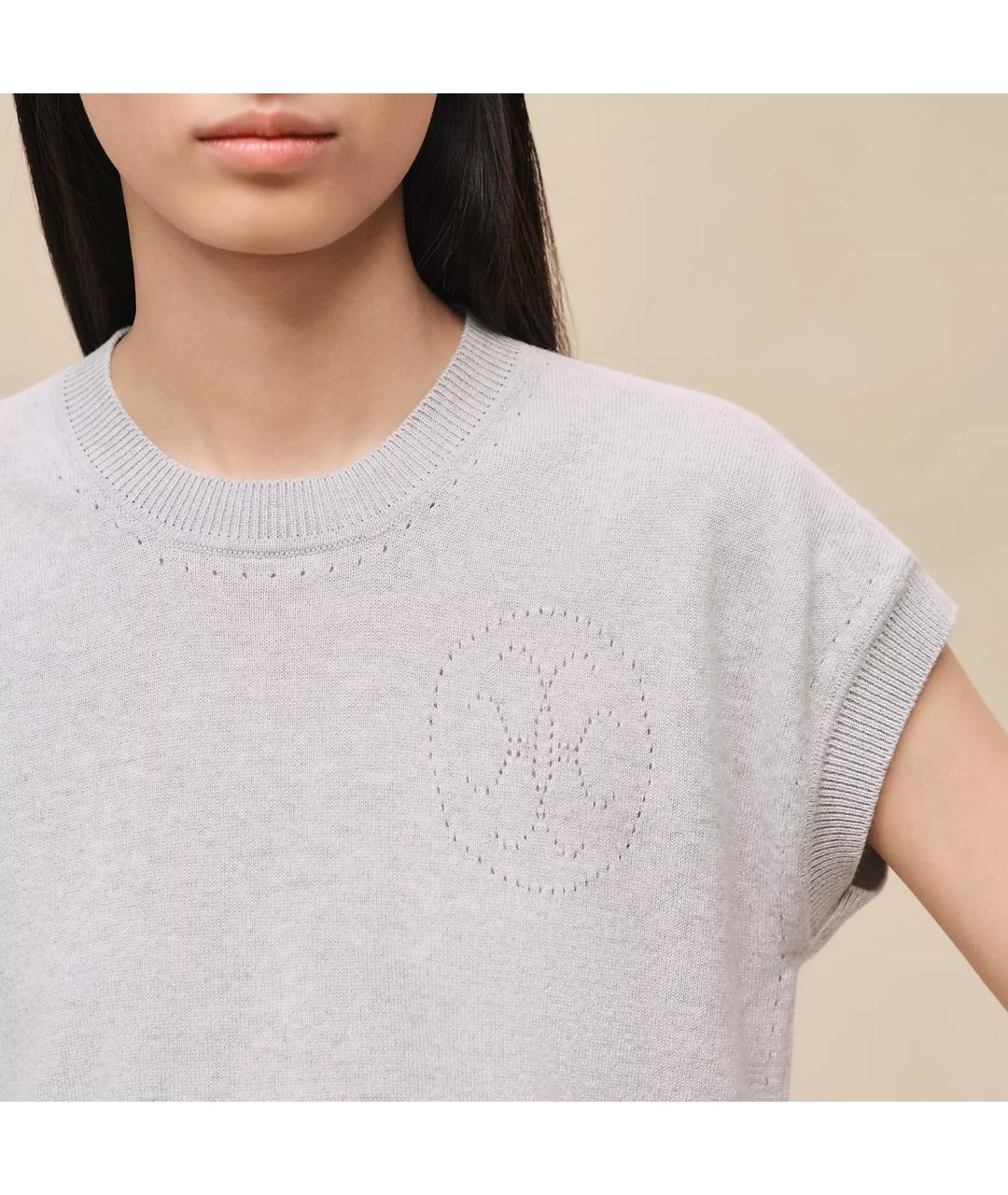 HERMES Серый кашемировый джемпер / свитер, фото 4