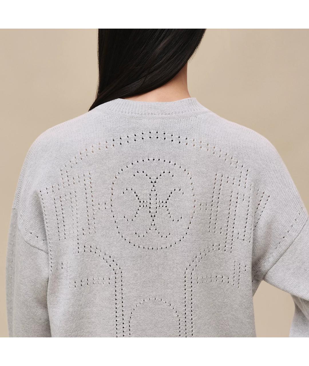 HERMES Серый кашемировый кардиган, фото 6