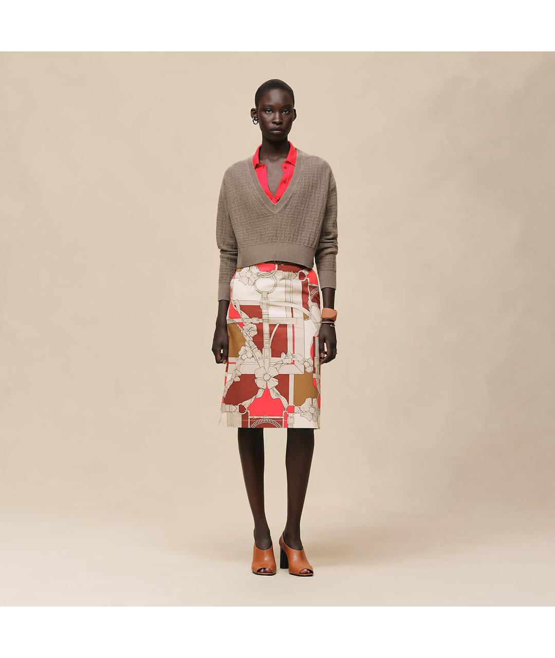 HERMES Коричневый кашемировый джемпер / свитер, фото 6