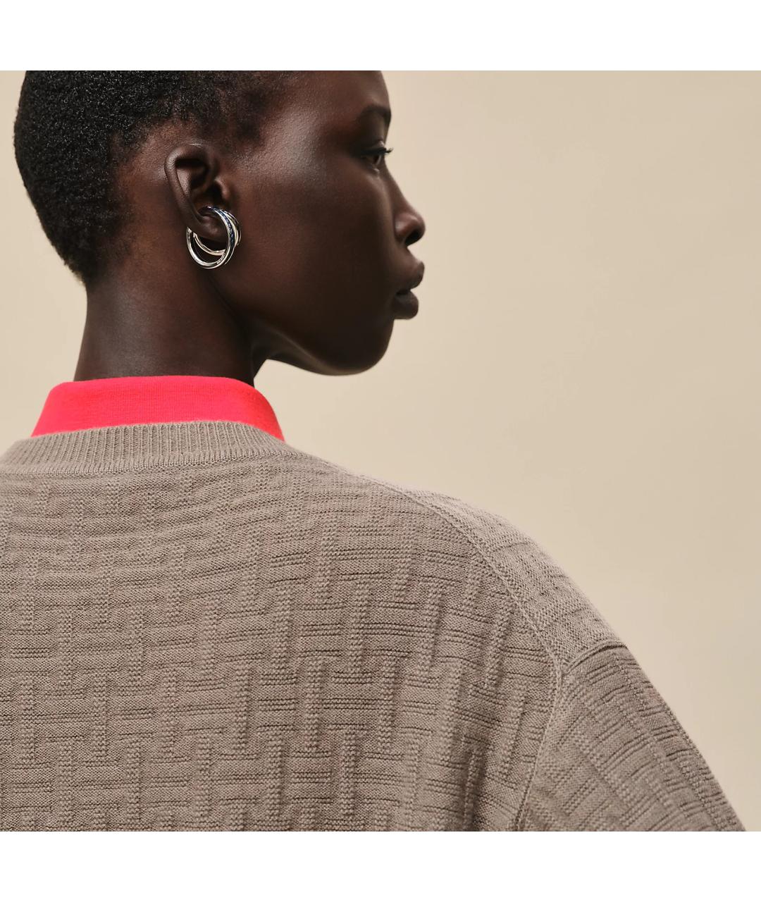 HERMES Коричневый кашемировый джемпер / свитер, фото 5