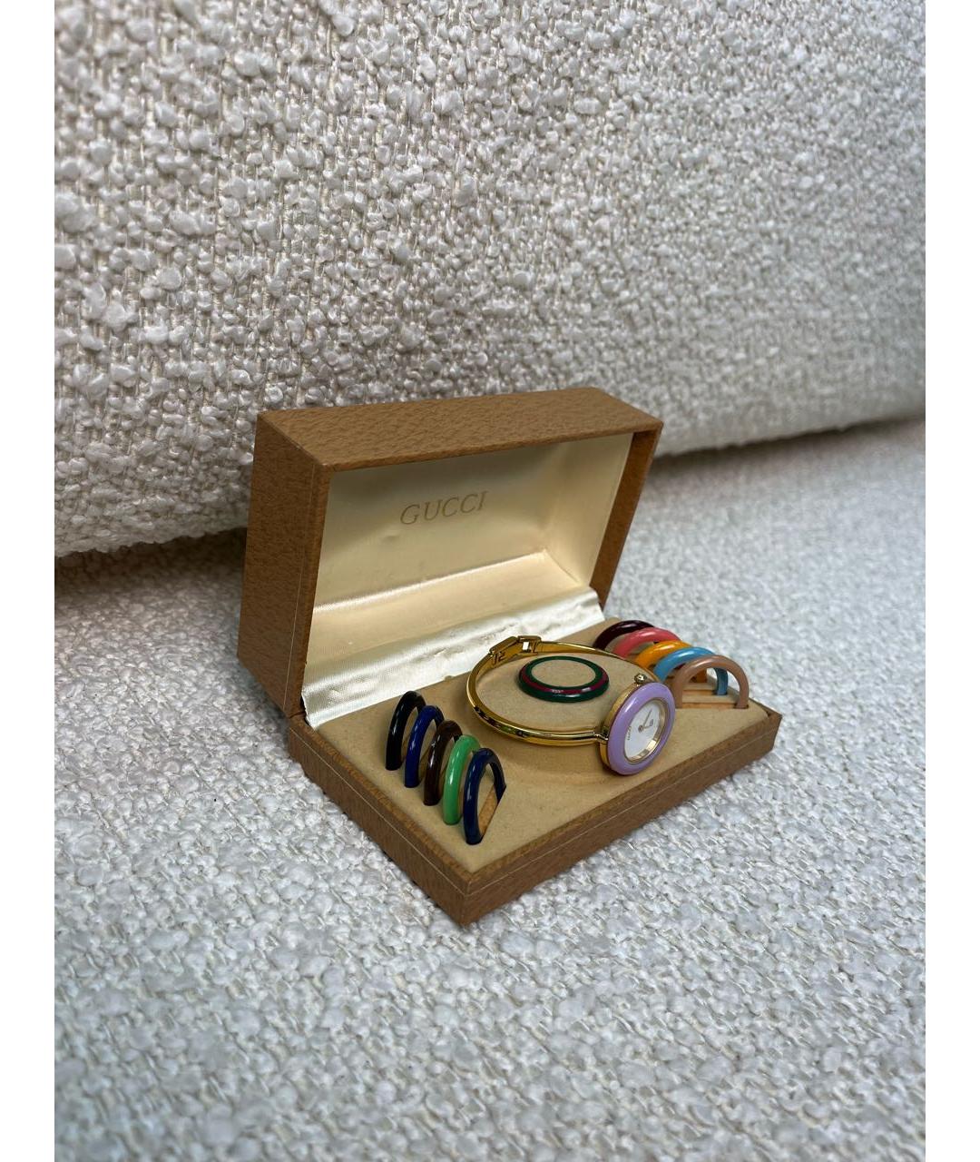 GUCCI Золотые позолоченные часы, фото 6