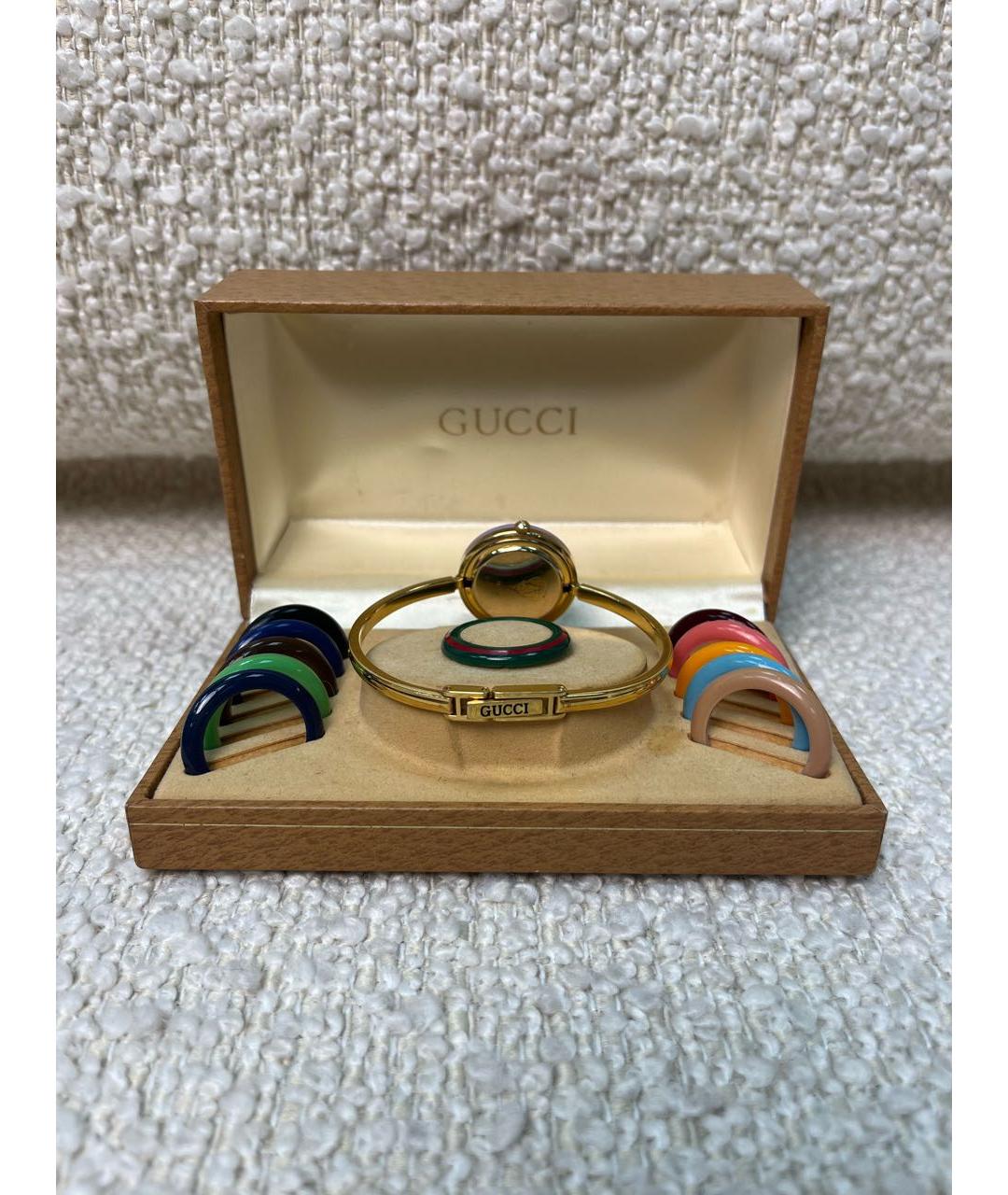 GUCCI Золотые позолоченные часы, фото 3