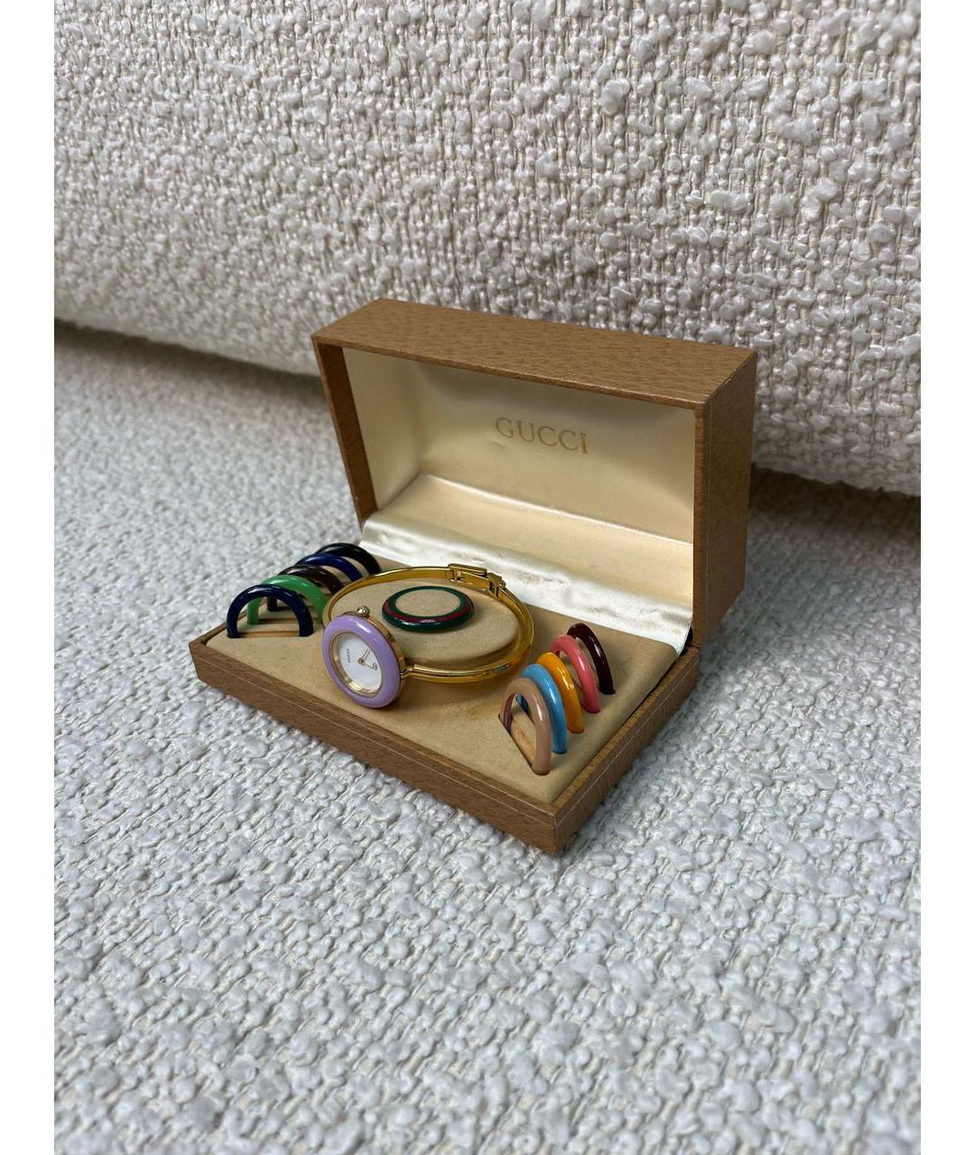 GUCCI Золотые позолоченные часы, фото 4